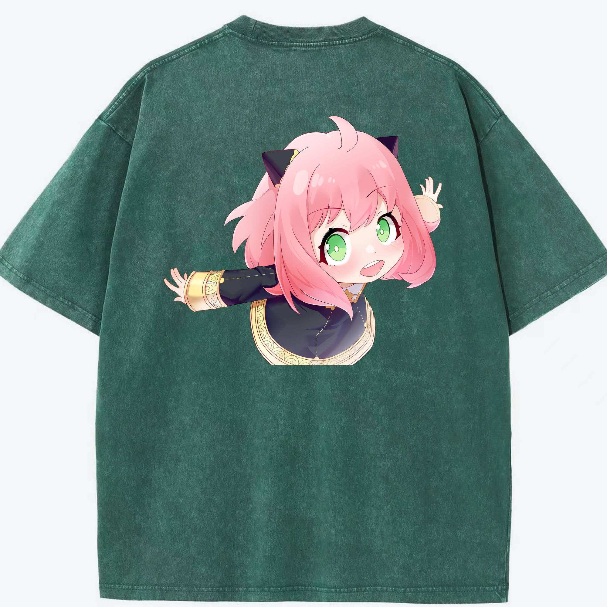 （画像用） SPY×FAMILY间谍家家酒 綿100% ヴィンテージ風 半袖Tシャツ（背面プリント）